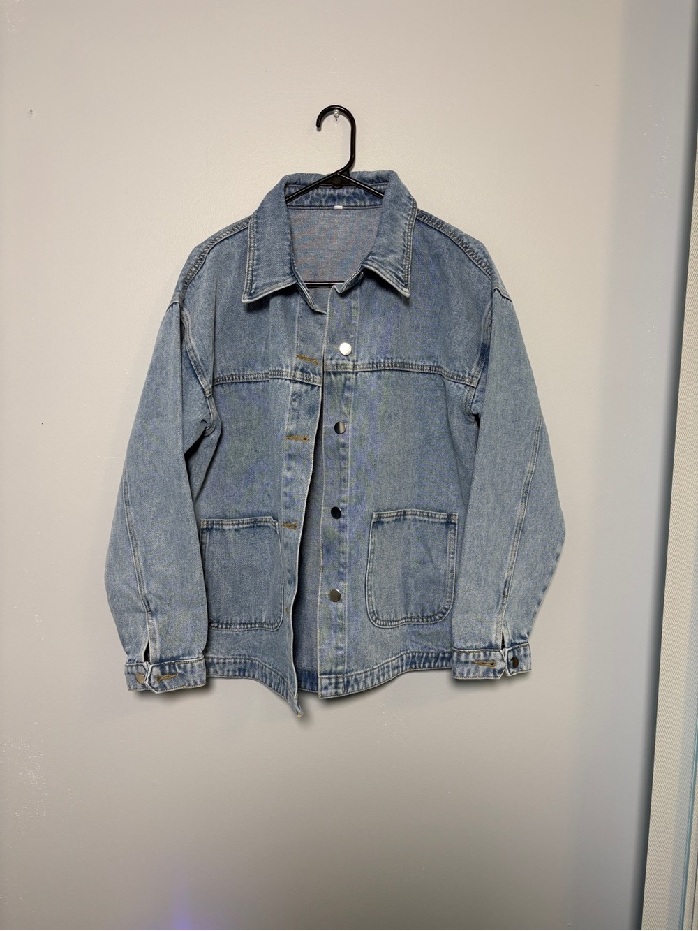 Women's Light Blue Denim Jean Jacket - Relaxed Fit